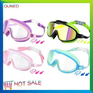 QUNED 2 Pack Kids Swim Goggles For 3-15 UV Protection Anti-Fog Pool Water Swimming Goggles For Boys Girls Youth Toddler