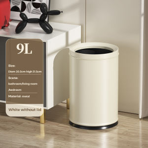Thùng kim loại kép 9L/10L/12L Thùng rác nắp lắc sang trọng bóng đèn sáng tạo thích hợp cho phòng khách nhà bếp phòng tắm phòng ngủ khách sạn văn phòng