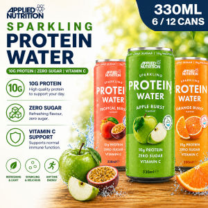 Applied Nutrition Sparkling Protein Water 10G Protein Zero Sugar Vitamin C Halal 330ml 6 12 Pack racepack.sg