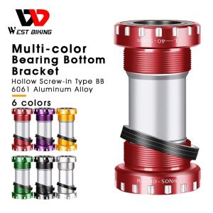 WEST BIKING Giá Đỡ Đáy Trục Xe Đạp Trục BSA Chống Nước Bằng Hợp Kim Nhôm Bộ Tay Quay 68/73Mm Phụ Tùng Xe Đạp Trục