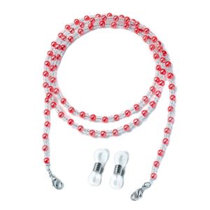 NOBLELYN Cord Holder Eyeglass Holder Crystal Beads Beaded Lanyard Fashion Nonslip Glasses Chain Women Men