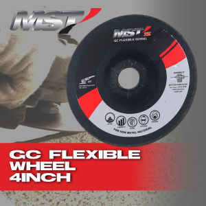 MST Batu Gerinda Poles Fleksibel 4inch Batu Alam Beton Kaca Stainless GC60 GC Flexible Depressed Center Wheel 100x25x16mm