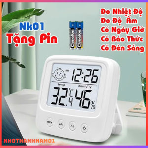 Nhiệt kế điện tử đo nhiệt độ phòng ẩm kế 5 trong 1 đo độ ẩm phòng ngủ cho bé