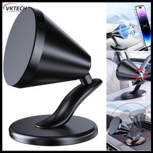 【Vktech】Magnetic Cell Phone Mount Aluminum Alloy Mobile Phone Stand Adjustable Angle Smartphone Holder for Car Dashboard[Vktech Official Mall]