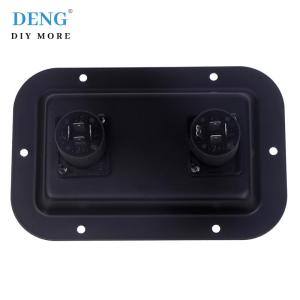 🎀🎁【Special price】Deng แผ่นซ็อกเก็ตกล่องแยกคลิปกีตาร์ขนาดใหญ่คู่สำหรับตู้ลำโพง PA กล่องแยกอุปกรณ์คลิป