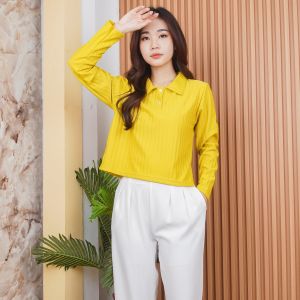 SL - Ayumi Blouse Knit Hornet - Atasan Wanita Lengan Panjang