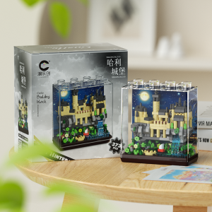 BETTIE Mainan Kastil Balok Susun Mainan Blok Susun Bangunan kastil DIY Untuk Dekorasi