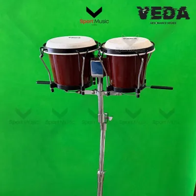 VEDA กลองบองโก้ไม้ พร้อมขาตั้ง Bongo - กลองเชียร์กีฬา