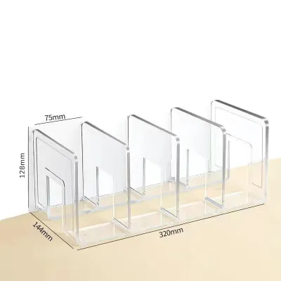 2Pcs Desktop Book Rack Table Books Stand Holder Bookend Organizer Plastic Bookshelf Desk Book Shelf Rak Buku Meja Rak Kayu