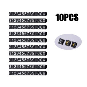10Pcs Adjustable Price Tag Sale Price Display Tag Labe Jewelry Pricing Cube Angled Set