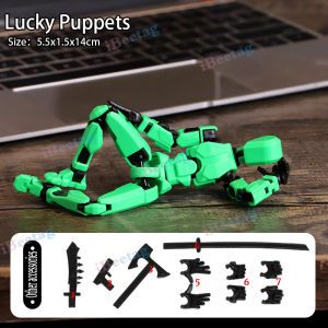 Lucky 13 Multi-Jointed Movable Action Figure 3D Printed Mannequin Robot Assembling Toys DIY Educational Handmade Toy Creative Birthday Gift Desktop Decorations