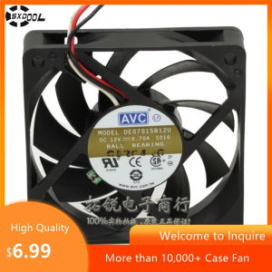 70mm CPU Heatsink Fan for AVC DE07015B12U 7cm 12V PWM CPU Cooling Fan 0.7A 41.5CFM Double Ball Bearing 5400RPM