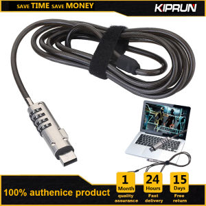 KIPRUN Laptop Cable Lock Computer Security Cable Lock Alloy 4 Digital Password Anti Theft Notebook Protection Universal USB Cable Security Laptop Lock