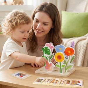 SPARAK Đồ chơi quà tặng Trò chơi cắm hoa Đào tạo kỹ năng Hoạt động phân loại Đồ chơi hình hoa dành cho trẻ em. Giáo dục Học tập mầm non Đồ chơi giáo dục giúp bé phân loại đồ vật. Trẻ em