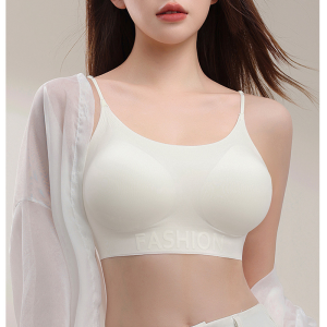 FINETOO Seamless Wireless Push-Up Bralette for Women Lightweight Invisible No Wire Lift Support in Skin Color Bra