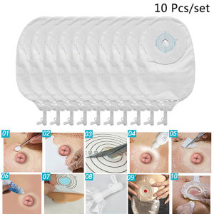 10Pcs Drainage Urostomy Bag One-piece Care Urostomy Pocket Transparent Anti-resistance Urine Collection Bag Urinary Bag