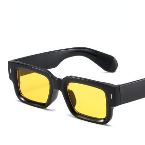 (GENTLE MOSCOT) Western Retro Big Frame Shade Sunglasses Fashion Square Frame Beach Shades