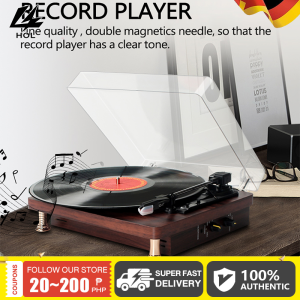 HOL Turntable Music Player Phonograph Record Player Vinyl LP Gramophone Vintage Bluetooth 5.0 33 45 78RPM Retro Record Player Built-in Speaker RCA Audio Output Headphone Input Portable Suitcase
