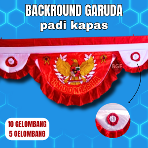 bendera background garuda padi kapas