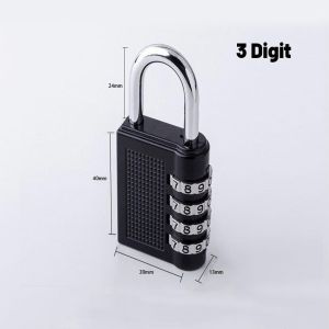 Gembok Koper Nomor 4 Digit Angka Password Bahan Alloy Gembok Koper Kecil Anti Maling Lebih Aman Travel Bag Lock Traveling - Gembok Kode Tas Koper