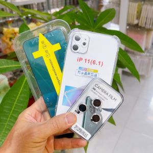 Combo cường lực tự dán + mắt trắng hoặc đen + ốp lưng xs max xr 11 12 13 14 15 pro max