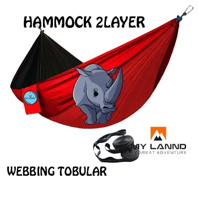hammock double 2 layer mylannd ukuran 300 x150 cm