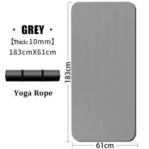 Yoga Mat Exercise Mat NBR Thick 20mm Non Slip Durable Rubber Mat 185×63cm for Home Gym Workouts