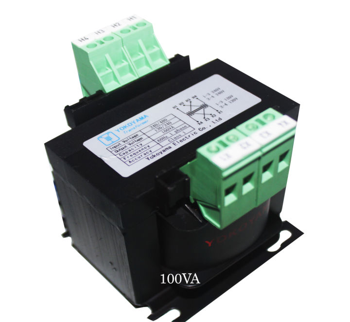 100VA Stepdown Control Transformer 100VA, Input Voltage: 240V/480V. Class 1 Output Voltage: 120V/240V. 1PHASE