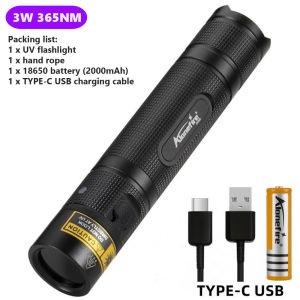 AloneFire SV005ไฟฉายยูวี10วัตต์365nmอัลตร้าVioletsรังสีอัลตราไวโอเลตที่มองไม่เห็นไฟฉายUSBแบล็กไลท์สัตว์เลี้ยงปัสสาวะไฟฉายUVแมงป่อง