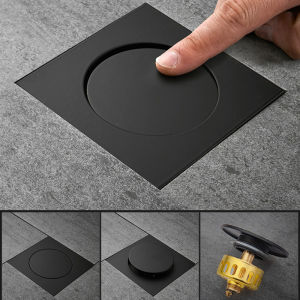 Spring Floor Drain Press Insect Proof and Odor Proof Floor Drain Plug Shower Sealed Bathtub Floor Drain Pedal Type