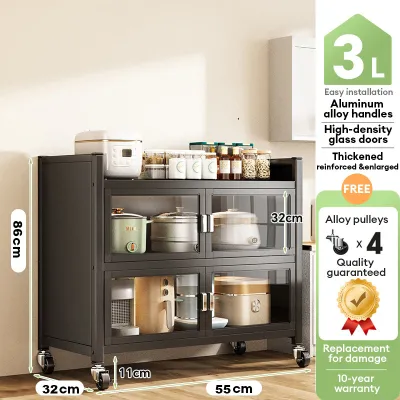 BMZAR Comfort Haven Furniture Co Kitchen Dust Cabinet Dustproof Storage Cabinet Carbon Steel Enclosed Rack