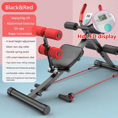 Abdominal Exercise Machine ABS Fitness Glider Generator Abdominal Workout Training Fitness Gym Machine Foldable Multifunctional Sit-up Gym Machine