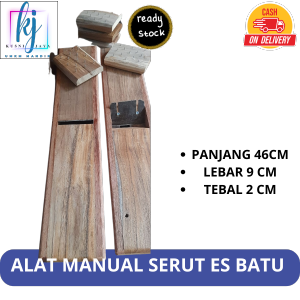 PENYERUT ES BATU/ SERUTAN ES BATU DARI KAYU JATI UKURAN UKURAN 47CMX 9CMX 2CM TANPA KAKI