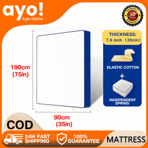 Ayo Extra Thick 8.1 inch Memory Foam Spring Mattress ( Single / Double / Queen / King )Size Comfort Deluxe Mattress.