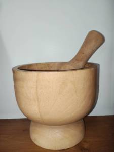 ครกไม้อบแห้ง พร้อมสาก ผลิตภัณฑ์จากไม้มะม่วง อบแห้ง ไม่ขึ้นรา สวยงามทนงาน