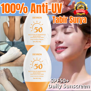 SPF 50 Sunscreen Whitening Sunblock Cream Wajah Dan Badan Sunscreen Sun Protect & Moisture Pelindung dari Sinar Matahari UV Protection Cream Tidak Lengket Tahan Air Double Whitening Lightweight Refreshing Mencegah Penuaan Dini