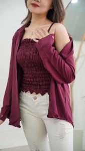 THEGREAT - Kinan 2in1 Shirt (Long-sleeved)