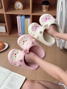 [Free Shipping] Cartoon Lamb Slippers For Children Summer Indoor Home Bathroom Non-Slip Eva Slippers For Boys