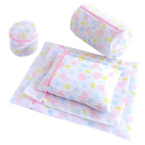 Combo 5 túi lưới giặt quần áo họa tiết  không bai nhão không xù lông độ bền cao