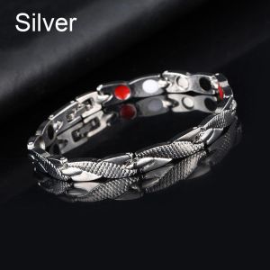Twisted Dragon Pattern Healthy Care Magnetic Bracelet for Women Power Therapy Magnets Bracelets Bangles Stainless Steel Jewelry 307A-Dragon-Bracelet