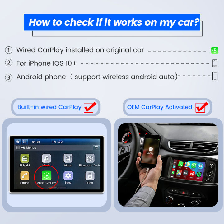 CarlinKit 4.0 Wireless CarPlay Android Auto Mini 3.0 Adapter Upgrade ...