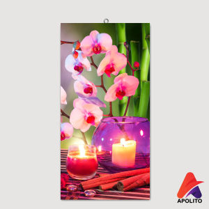 HIASAN DINDING BUNGA ANGGREK (10X20 CM) PAJANGAN WALL DECOR DEKORASI DINDING KAYU BUNGA ANGGREK