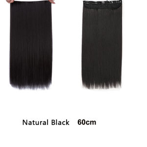 [YAN K] 60cm Long Straight Hairpiece Invisible Natural Clip In One Pieces Hair Extension Hair Wigs for Women
