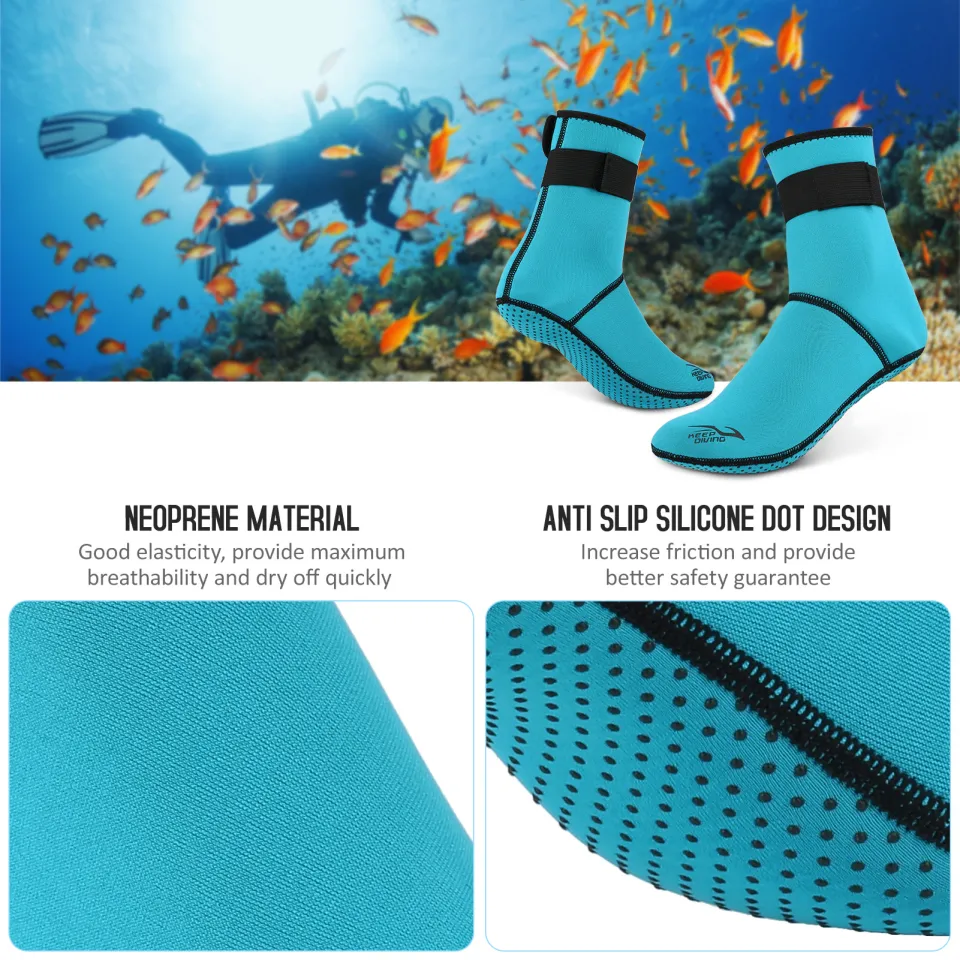 Diving Socks 3mm Neoprene Beach Water Socks Thermal Wetsuit Boots Anti Slip  Diving Socks for Rafting Snorkeling Sailing Swimming