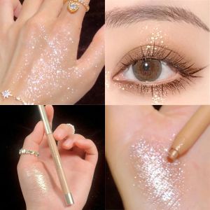PERWARM Sweet Mint Lying Silkworm Pencil Galaxy Glitter Eyeshadow Pen Long-lasting Waterproof Shiny Eyeliner Outline Pen Stick Makeup(M1A)