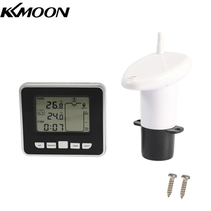 KKmoon Ultrasonic Water Tank Liquid Depth Level Meter Sensor with LCD ...