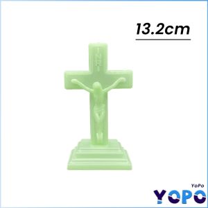 YoPo Luminous Crucifix with Stand/ Luminous Cross 5in 8.6in Glow in the Dark