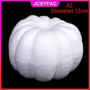 JCSYFAC Bọt bí ngô trắng trống Halloween Giáng sinh mô phỏng bí ngô bọt nhân tạo bí ngô thực tế handmade hữu ích trang trí bọt bí ngô trẻ em bạn bè Halloween Tự Làm Thủ Công