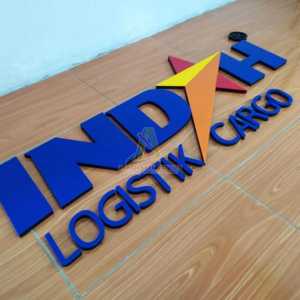 Huruf Timbul/logo indah cargo logostik/Logo Ekspedisi Indah Logistik Cargo