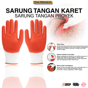 Sarung Tangan Karet Anti Slip Sarung Tangan Safety Karet Sarung Tangan Proyek Bangunan Safety